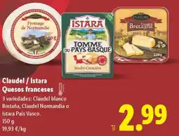 Lidl CLAUDEL / ISTARA Quesos franceses oferta