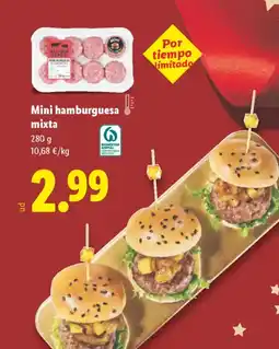 Lidl Mini hamburguesa mixta oferta