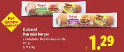Lidl DULCESOL Pan mini burger oferta