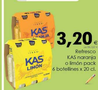 Cash Ifa Refresco Kas Naranja O Limón Pack oferta