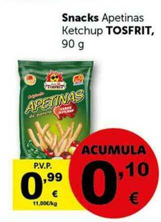 Masymas Snacks Apetinas Ketchup Tosfrit oferta