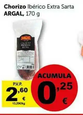Masymas Chorizo Ibérico Extra Sarta Argal oferta