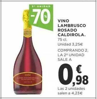 Supercor Vino Lambrusco Rosado Caldirola oferta