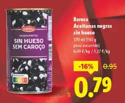Lidl BARESA Aceitunas negras sin hueso oferta