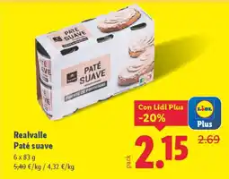 Lidl REALVALLE Paté suave oferta