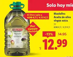 Lidl MUELOLIVA Aceite de oliva virgen extra oferta