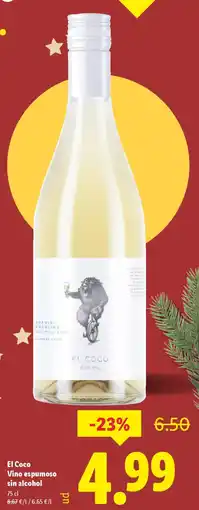 Lidl El Coco Vino espumoso sin alcohol oferta