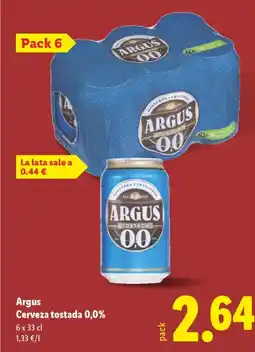 Lidl ARGUS Cerveza tostada 0,0% oferta