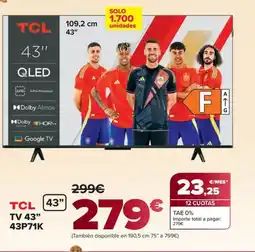 Carrefour TCL TV 43" 43P71K oferta