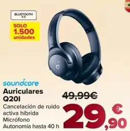 Carrefour SOUNDCORE Auriculares Q201 oferta