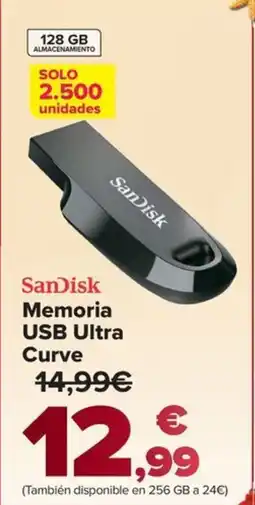 Carrefour SANDISK Memoria USB Ultra Curve oferta