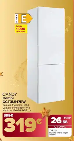 Carrefour CANDY Combi CCT3L517EW oferta