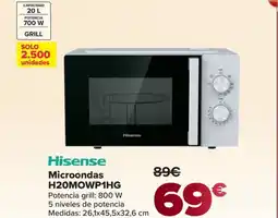 Carrefour HISENSE Microondas H20MOWP1HG oferta
