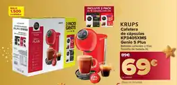 Carrefour KRUPS Cafetera de cápsulas KP3405XMS Genio S Plus oferta