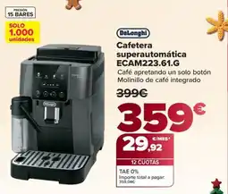 Carrefour DELONGHI Cafetera superautomática ECAM223.61.G oferta