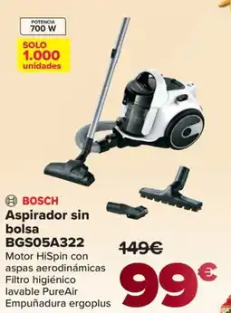Carrefour BOSCH Aspirador sin bolsa BGS05A322 oferta