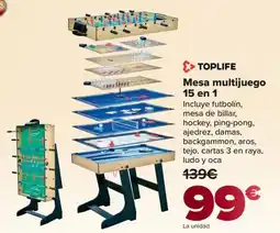 Carrefour TOPLIFE Mesa multijuego 15 en 1 oferta