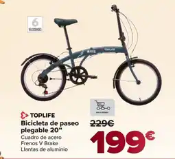 Carrefour TOPLIFE Bicicleta de paseo plegable 20" oferta