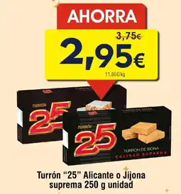 FROIZ Turrón "25" Alicante o Jijona suprema oferta