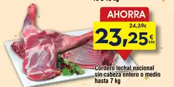 FROIZ Cordero lechal nacional sin cabeza entero o medio hasta oferta