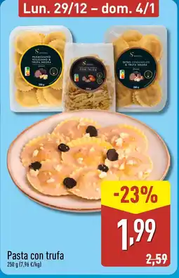ALDI Pasta con trufa oferta