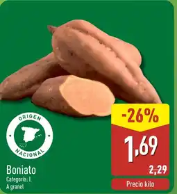 ALDI Boniato oferta