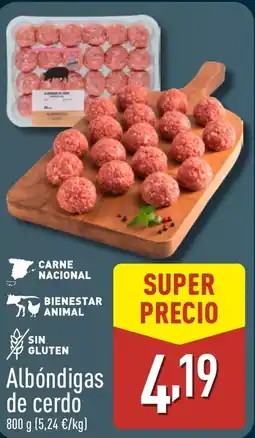 ALDI Albóndigas de cerdo oferta