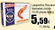 FROIZ Pescanova - langostino vannamei cocido oferta