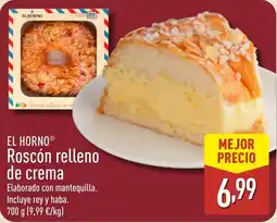 ALDI EL HORNO Roscón relleno de crema oferta