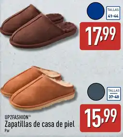ALDI UP2FASHION Zapatillas de casa de piel oferta