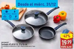 ALDI SAN IGNACIO Sartenes ATLAS Ø 18, 22 y 26 cm oferta