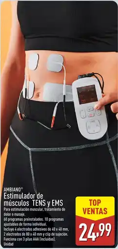 ALDI AMBIANO Estimulador de músculos TENS y EMS oferta