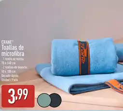 ALDI CRANE Toallas de microfibra oferta