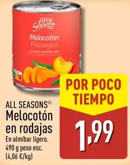 ALDI ALL SEASONS Melocotón en rodajas oferta