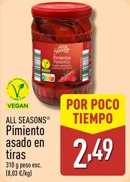 ALDI ALL SEASONS Pimiento asado en tiras oferta
