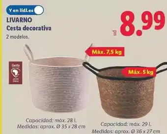 Livarno - cesta decorativa
