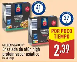 ALDI GOLDEN SEAFOOD Ensalada de atún high protein sabor asiático oferta