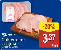 ALDI Chuletas de lomo de Sajonia oferta