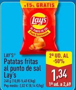 ALDI LAY'S Patatas fritas al punto de sal oferta