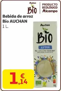 Alcampo AUCHAN Bebida de arroz Bio oferta