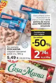 Caprabo Pescanova - llagosti vannamei pelat cru oferta