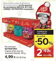 Caprabo Nestlé - capsa amb ous de xocolata oferta