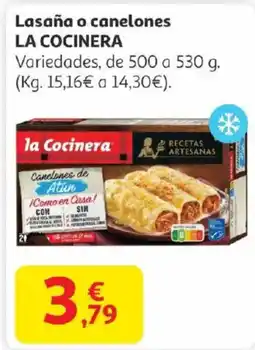 Alcampo LA COCINERA Lasaña o canelones oferta