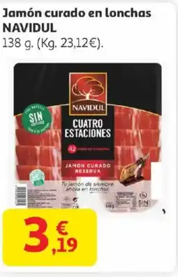 Alcampo NAVIDUL Jamón curado en lonchas oferta