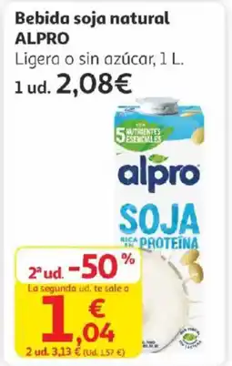 Alcampo ALPRO Bebida soja natural oferta