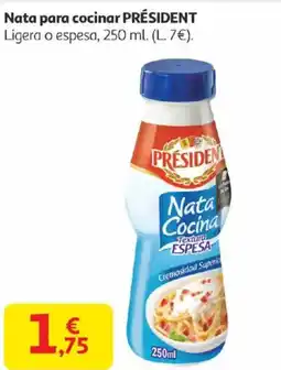 Alcampo PRÉSIDENT Nata para cocinar oferta