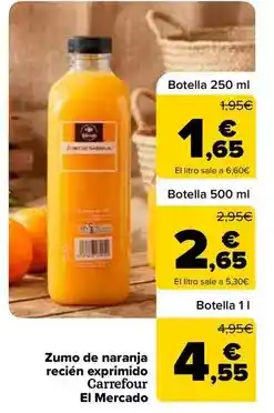 Carrefour - zumo de naranja recien exprimido