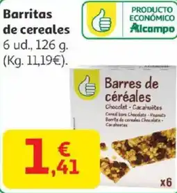 Alcampo Barritas de cereales oferta