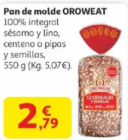 Alcampo OROWEAT Pan de molde oferta
