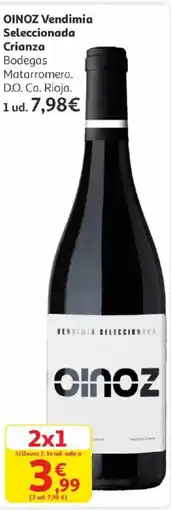 Alcampo OINOZ Vendimia Seleccionada Crianza oferta